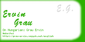 ervin grau business card